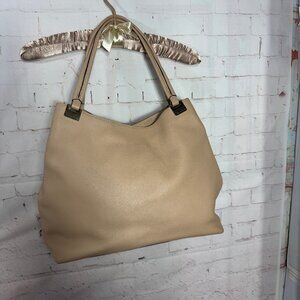 Vince Camuto genuine leather tote with pebbled to smooth finish